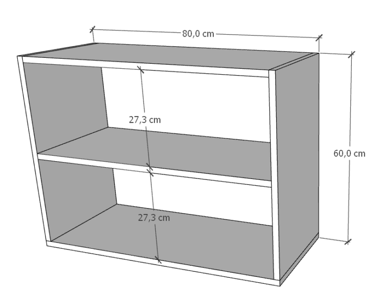gabinete colgante h60cm 2 puertas 18mm