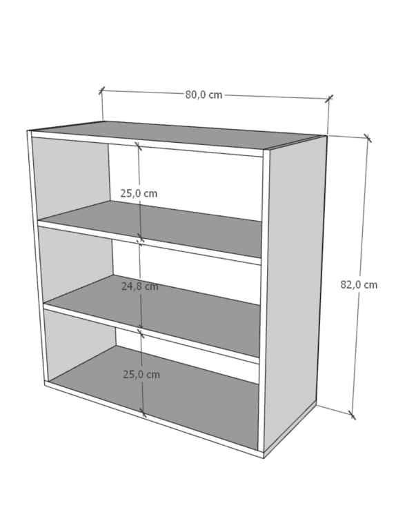 gabinete colgante alto 80cm ancho 2 puertas